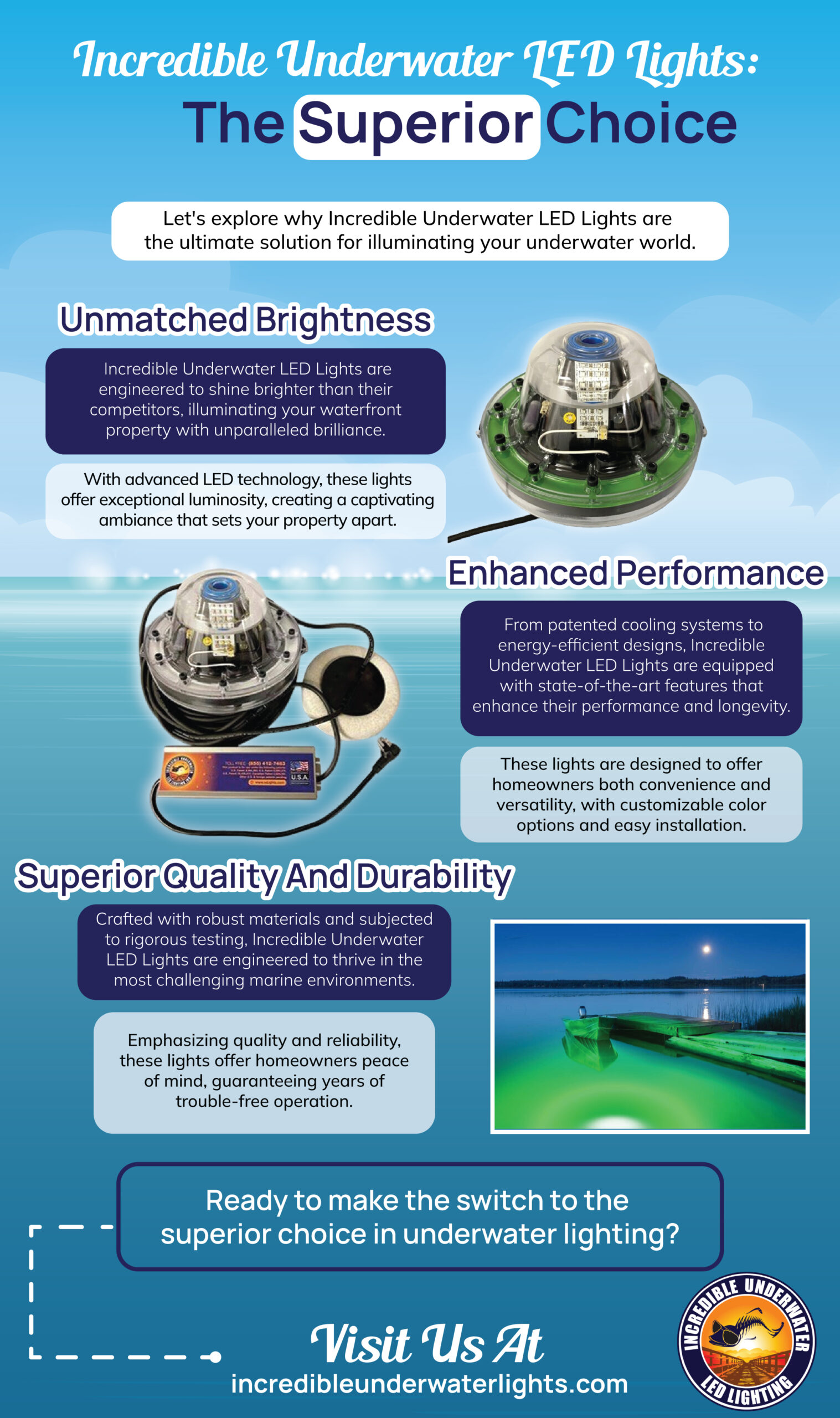 Incredible Underwater Lights: The Superior Choice - Infograph