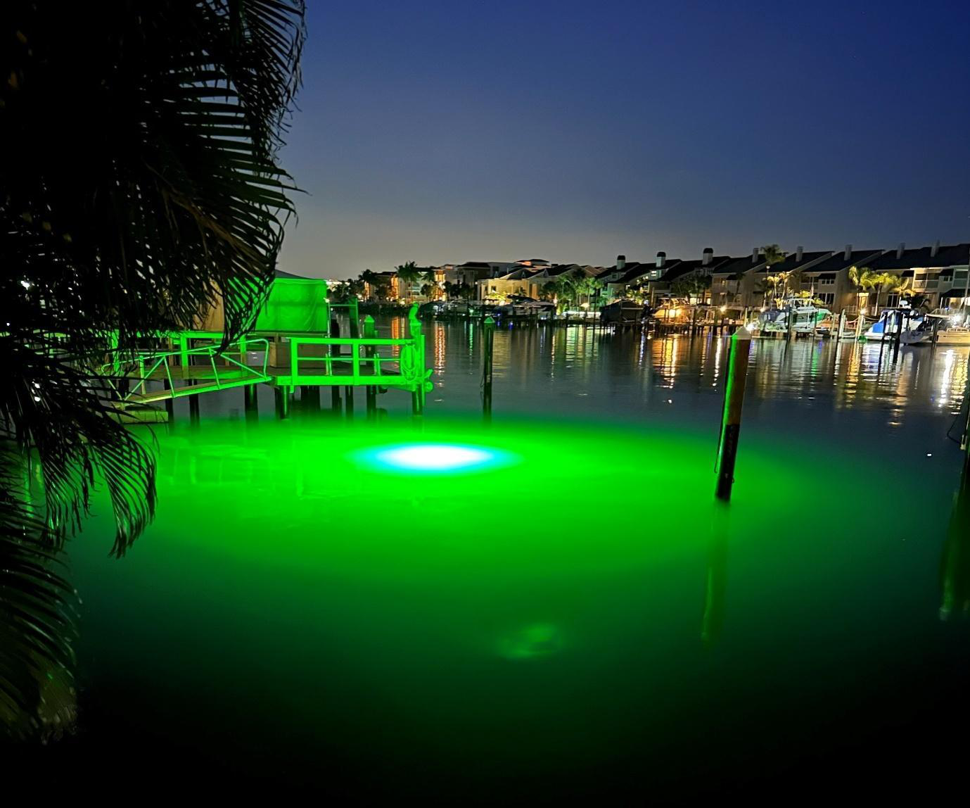 A green LED next to a dock area.