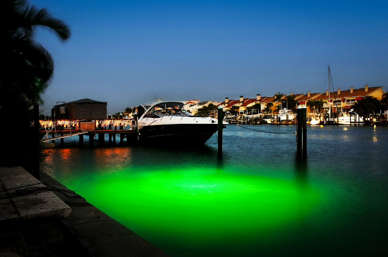 A dock area with a boat parked near the edge.